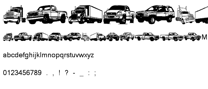 Trucks for Judy S font